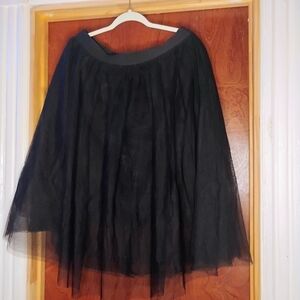 Tulle Skirt, 2XL, Black
